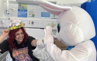 Easter Bunny and patient Lara