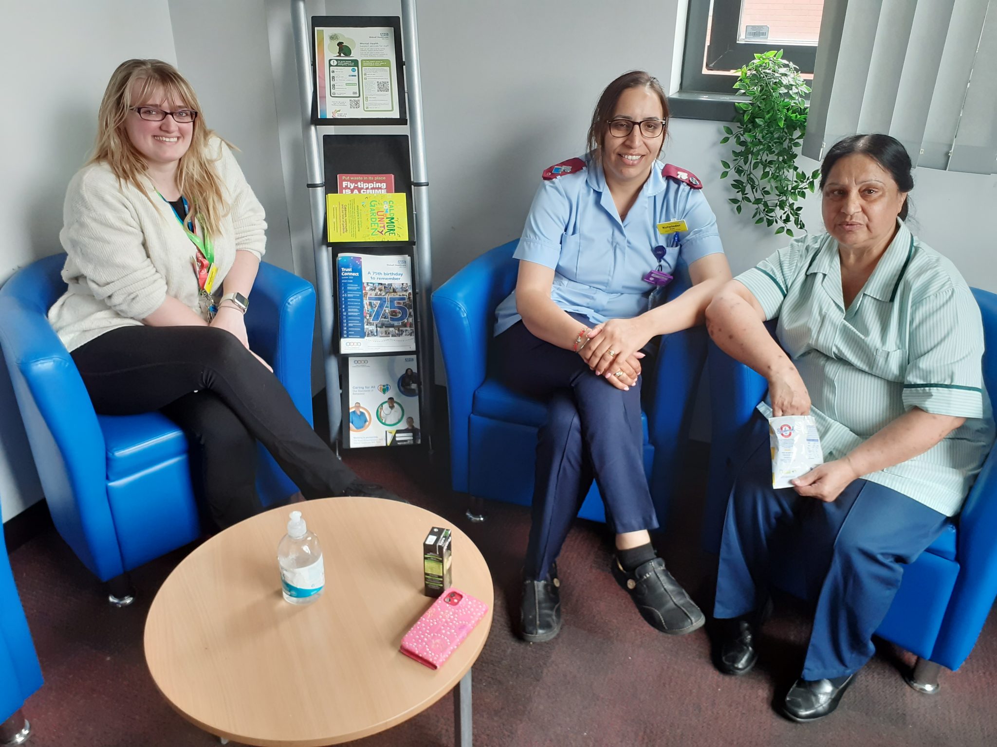 Staff relaxing in the Haven