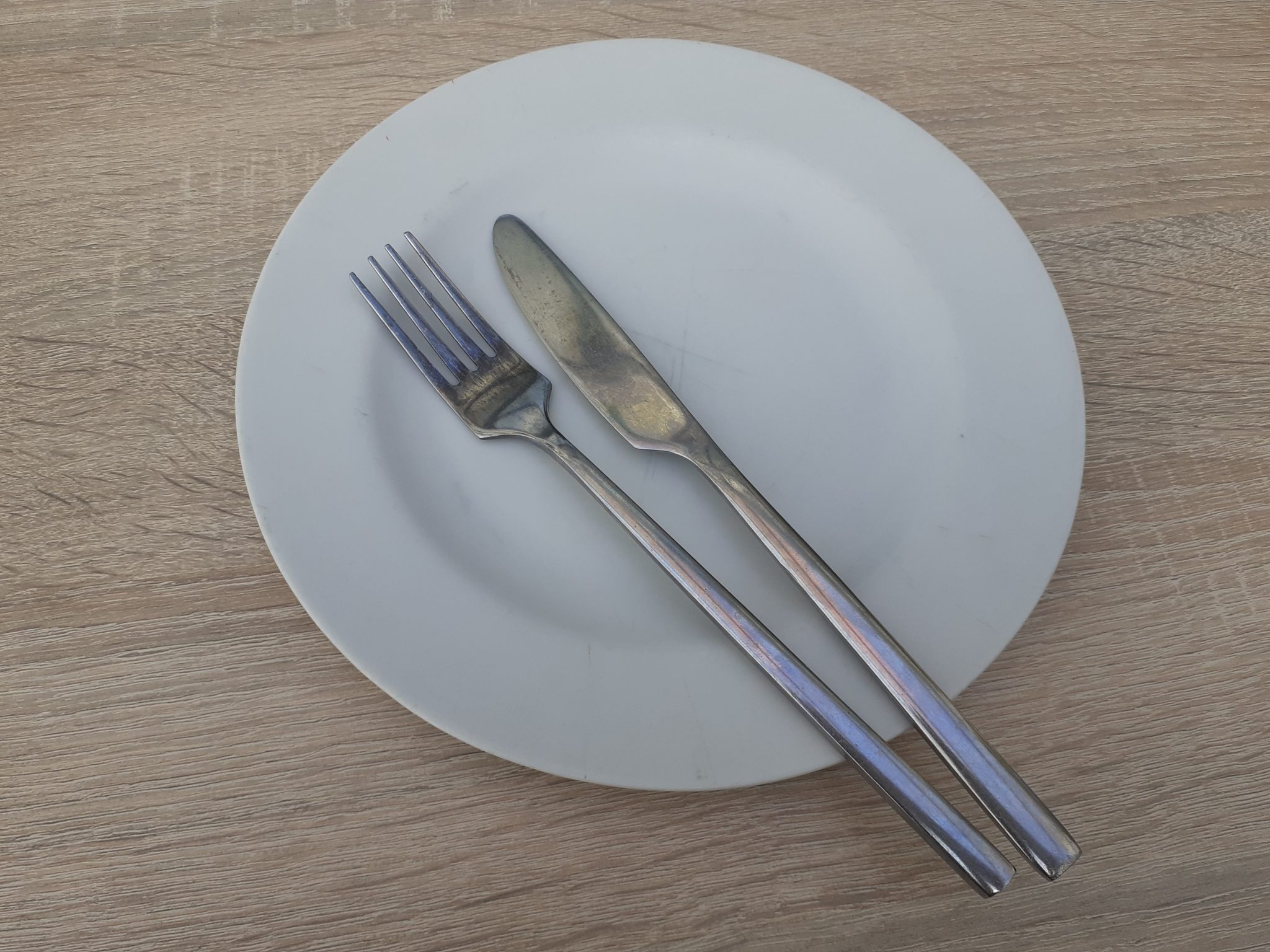 Empty mealtime plate